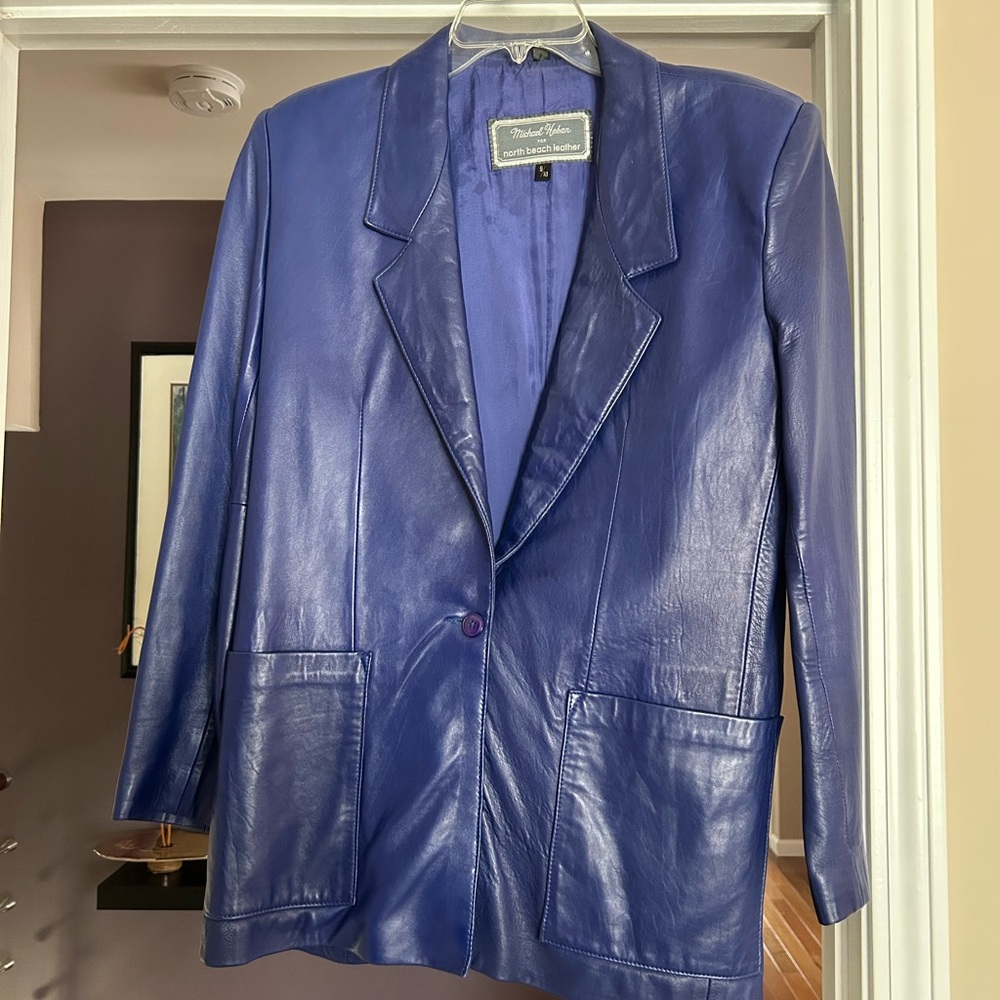 North Beach Leather Royal Blue Blazer. Extremely soft.
